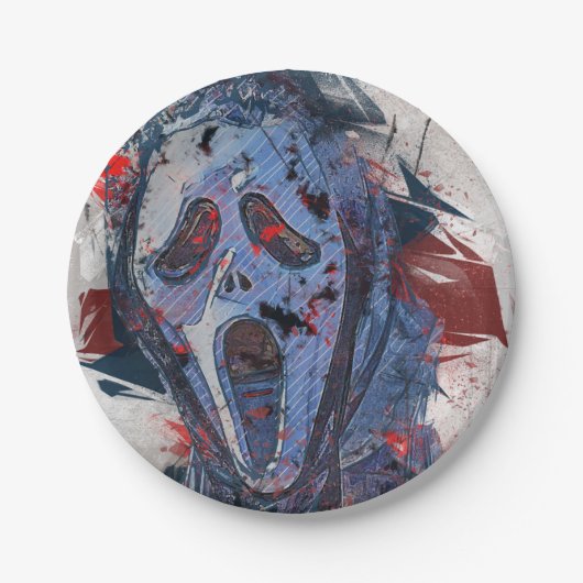 ハロウィーンテーマ幽霊 ペーパープレート (正面)