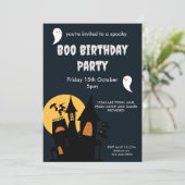 ハロウィーンテーマ誕生日パーティー招待カード 招待状 (スタンド正面)