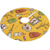 ハロウィーンテーマ:フラットデザインパターン。 ブラッシュドポリエステルツリースカート (アングル)