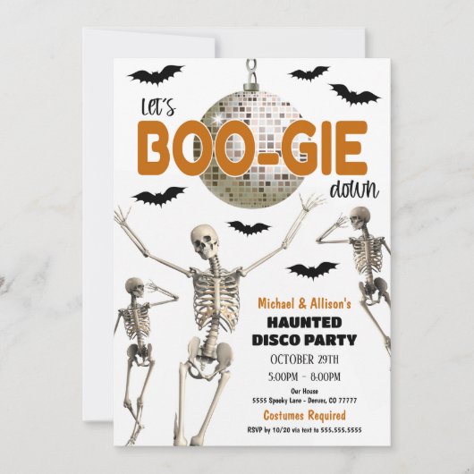 ハロウィーンディスコパーティの招待状 招待状 (正面)