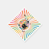 ハロウィーンディスコボールペーパーナプキン スタンダードカクテルナプキン (角)