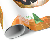 ハロウィーンディスコ鏡ボールパンプキン ラッピングペーパー (ロールコーナー)