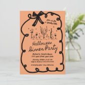 ハロウィーンディナーパーティの招待状 招待状 (スタンド正面)