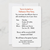 ハロウィーンディナーパーティの招待状 招待状 (裏面)