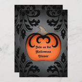 ハロウィーンディナーパーティー 招待状 (正面/裏面)