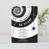 ハロウィーンディナー/ドリンクメニュー |黒と白 招待状 (スタンド正面)