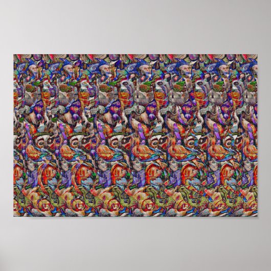 ハロウィーンディナー – 隠し3Dプリント ポスター (正面)