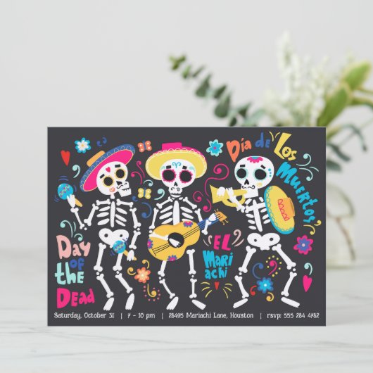 ハロウィーンデイオブザデッドパーティの招待状 招待状 (スタンド正面)