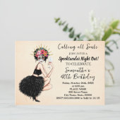 ハロウィーンデイオブザデッド・ガールズナイトアウト誕生日 招待状 (スタンド正面)