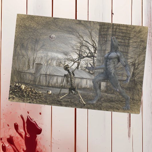 ハロウィーンデコップワーウルフスケルトン 薄葉紙