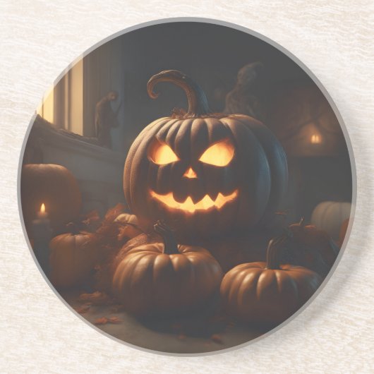 ハロウィーンデコールデザイン コースター (正面)