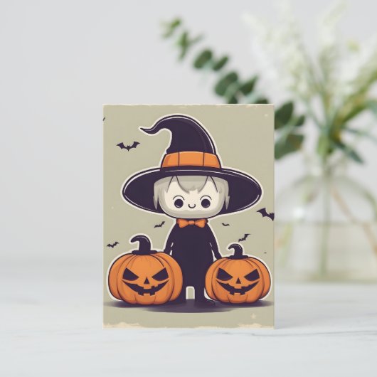 ハロウィーンデコールデザイン ポストカード (スタンド正面)