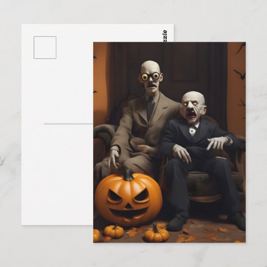 ハロウィーンデコールデザイン ポストカード (正面/裏面)