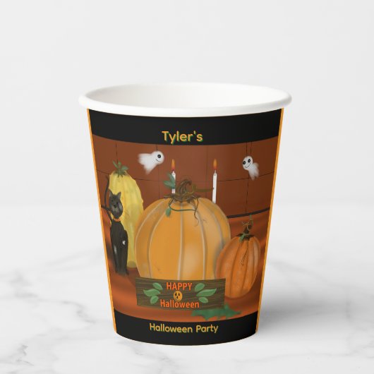 ハロウィーンデコールパーティーカップ 紙コップ (正面)