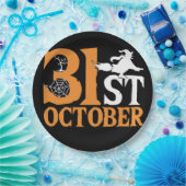 ハロウィーンデザインタイポグラフィヴィンテージ ペーパープレート (パーティー)