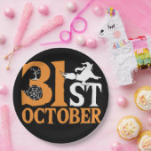 ハロウィーンデザインタイポグラフィヴィンテージ ペーパープレート (パーティー)