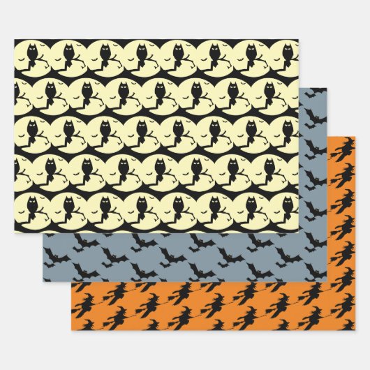 ハロウィーンデザインラッピング紙セット ラッピングペーパーシート (セット)