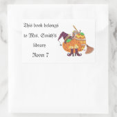 ハロウィーンデザイン2013ライブラリのシール。 長方形シール (バッグ)