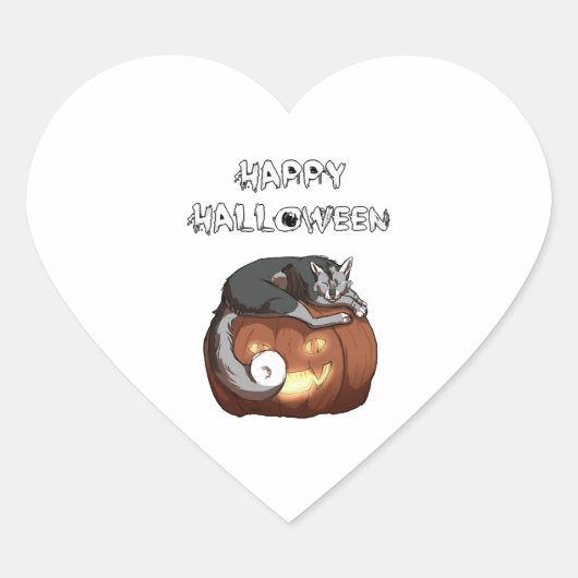 ハロウィーンデザイン ハートシール (正面)