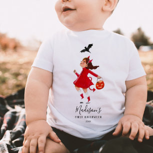 ハロウィーンデビルガールレッドベビーTシャツ ベビーTシャツ
