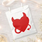 ハロウィーンデビルサタン赤いハート フェイバーバッグ (クリップ留めされた状態)