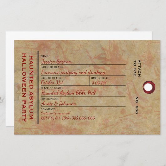 ハロウィーントウラベル幽霊のよく出るアサインパーティー 便箋 (正面/裏面)