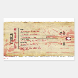 ハロウィーントウラベル幽霊のよく出るサニタリウムパーティー 長方形シール