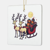 ハロウィーントナディアパンプキンプレゼントのクリスマス セラミックオーナメント (左)