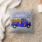 ハロウィーントラックカボチャ保ーデイ遠くにゴブリン クッション (ブランケット)