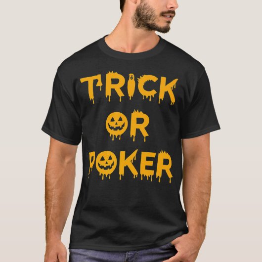 ハロウィーントランプのポーカープレミアム Tシャツ (正面)
