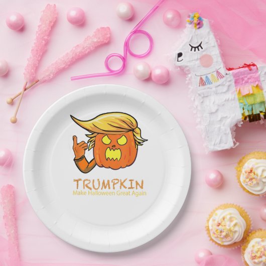 ハロウィーントランプキおもしろいン – クラシックコスチュームデザイン ペーパープレート (パーティー)