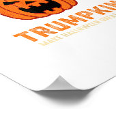 ハロウィーントランプキおもしろいン – パロ不気味ディスローガン ポスター (角)
