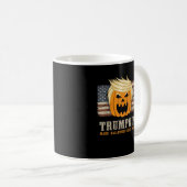 ハロウィーントランプキンヴィンテージ米国旗おもしろい コーヒーマグカップ (正面右)