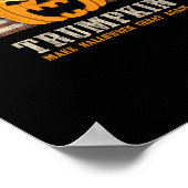 ハロウィーントランプキンヴィンテージ米国旗おもしろい ポスター (角)