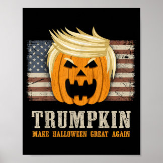 ハロウィーントランプキンヴィンテージ米国旗おもしろい ポスター