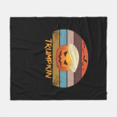 ハロウィーントランプキンヴィンテージUs フリースブランケット (正面(横))