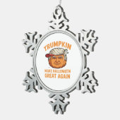 ハロウィーントランプキン不気味 – パロディ引用文forハロ スノーフレークピューターオーナメント (右)