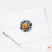 ハロウィーントランプパンプキンステッカー ラウンドシール (封筒)