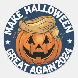 ハロウィーントランプパンプキンステッカー ラウンドシール