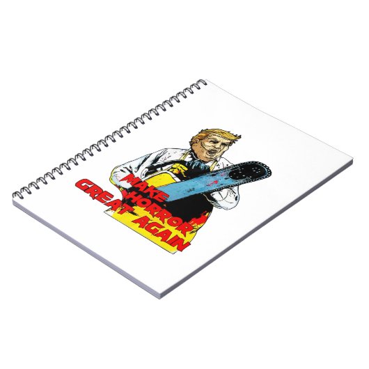 ハロウィーントランプマッシュアップレザーフェイスメイクホラーGr ノートブック (左側)