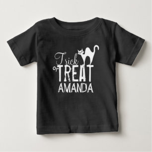 ハロウィーントリックまたはお洒落黒猫の治療 ベビーTシャツ
