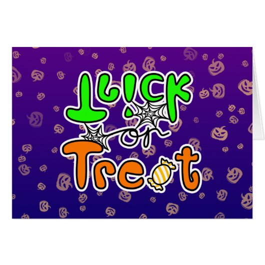 ハロウィーントリックまたはグリーティングカードの処理 (正面横)