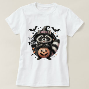 ハロウィーントリックまたはゴミかわいいルーン Tシャツ