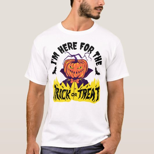 ハロウィーントリックまたはトリック Tシャツ (正面)