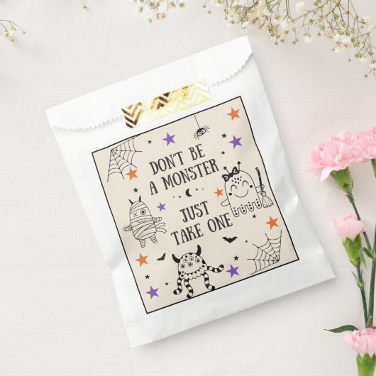 ハロウィーントリックまたはトリートはモンスターキャンディではない フェイバーバッグ (封をした状態)