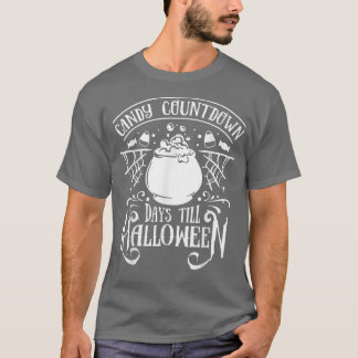 ハロウィーントリックまたはトリートまでキャンディカウントダウン日 Tシャツ