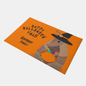 ハロウィーントリックまたはトリートアルマジロ魔女テキサス州 ドアマット (アングル)