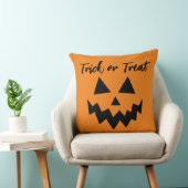 ハロウィーントリックまたはトリートオレンジカボチャ顔 クッション (椅子)