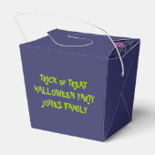 ハロウィーントリックまたはトリートカフェボックスがパーソナライズ フェイバーボックス (裏面サイド)