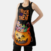 ハロウィーントリックまたはトリートカボチャ エプロン (インサイチュ)